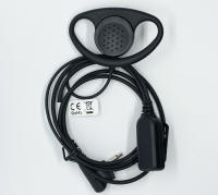 d shape earpiece and mic